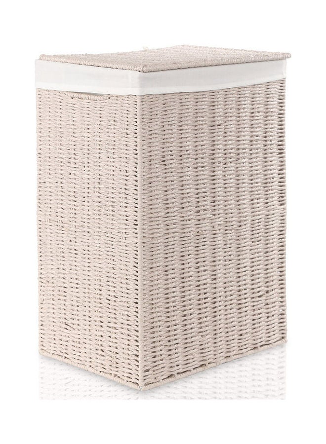 Chic Paper Rope Hamper Beige Beige 36 x 26 x 50cm