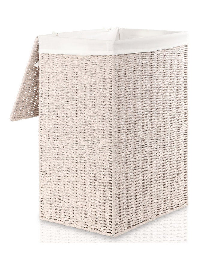 Chic Paper Rope Hamper Beige Beige 36 x 26 x 50cm