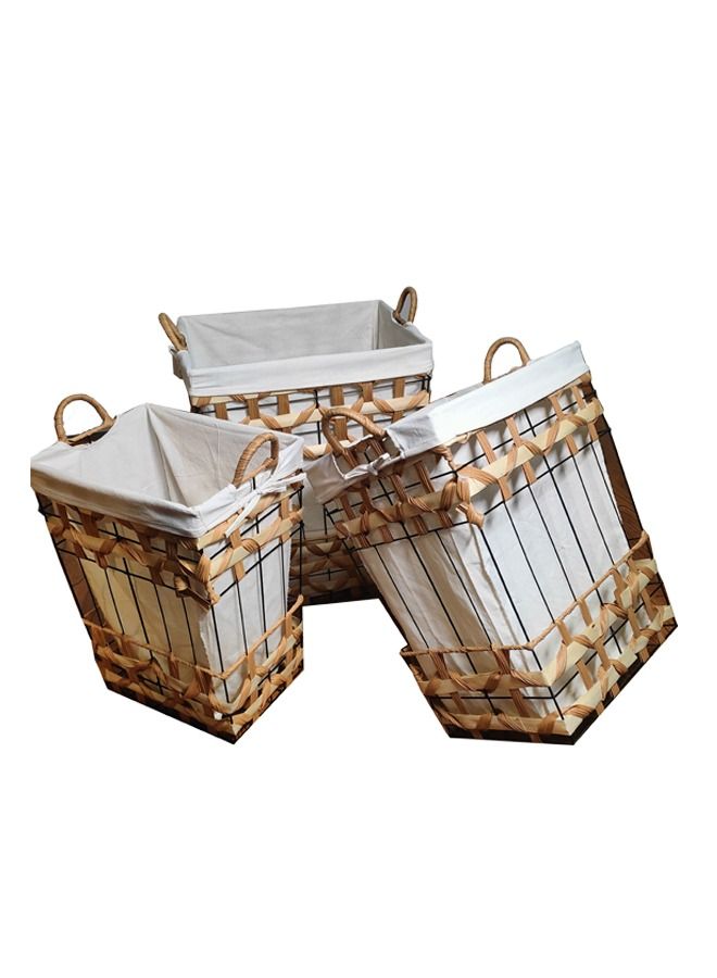 Set of 3 Square Hamper Basket