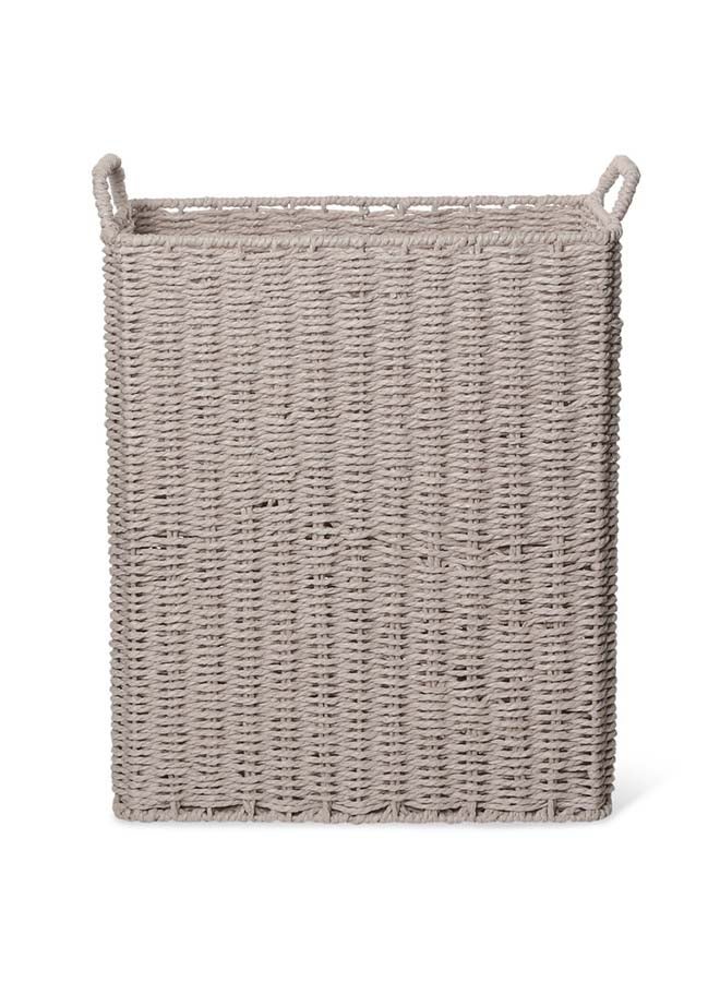 Slim Rectangular Handmade Large Hamper Beige