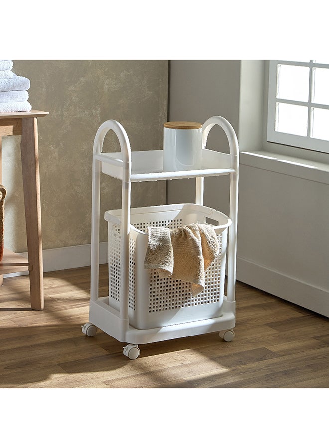 Laundry Hamper with Storage 46.5 x 78 x 30.5 cm