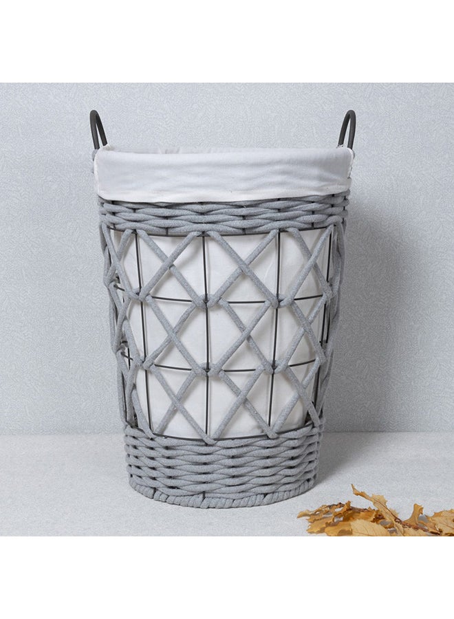 Open Weave Hamper, Grey