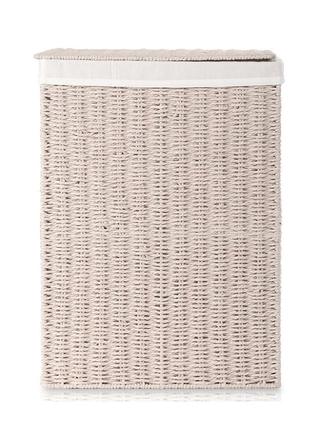 Chic Paper Rope Hamper, Beige - 55cm