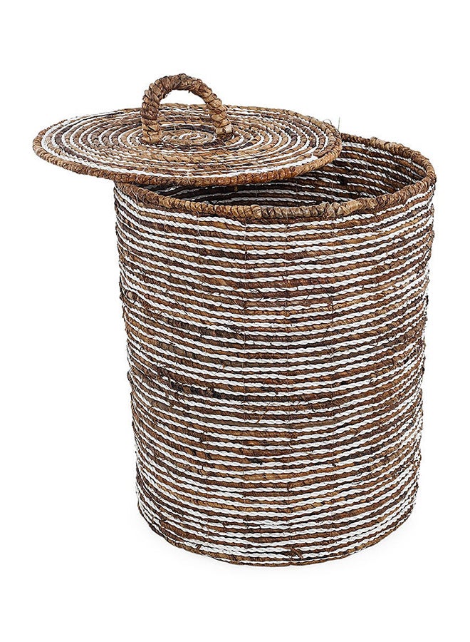 Banana Branch Hamper, Beige & White - 42x48 cm