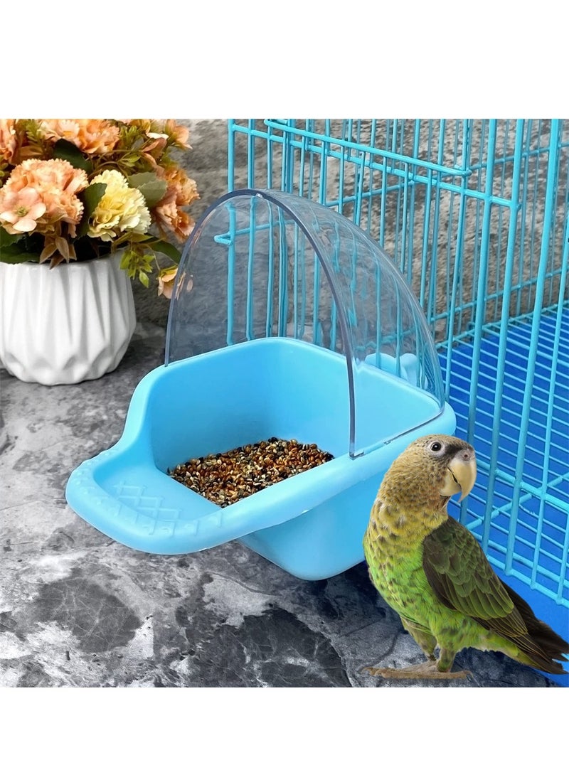 Hanging Bird Bath Box, Large-Capacity Parrot Feeder, Bird Bath for Cage, Birdbath Toy, Water Shower Food Feeder Holder Tray Bird Bath Cage Accessory for Small Birds Parrots Cockatiel Budgies