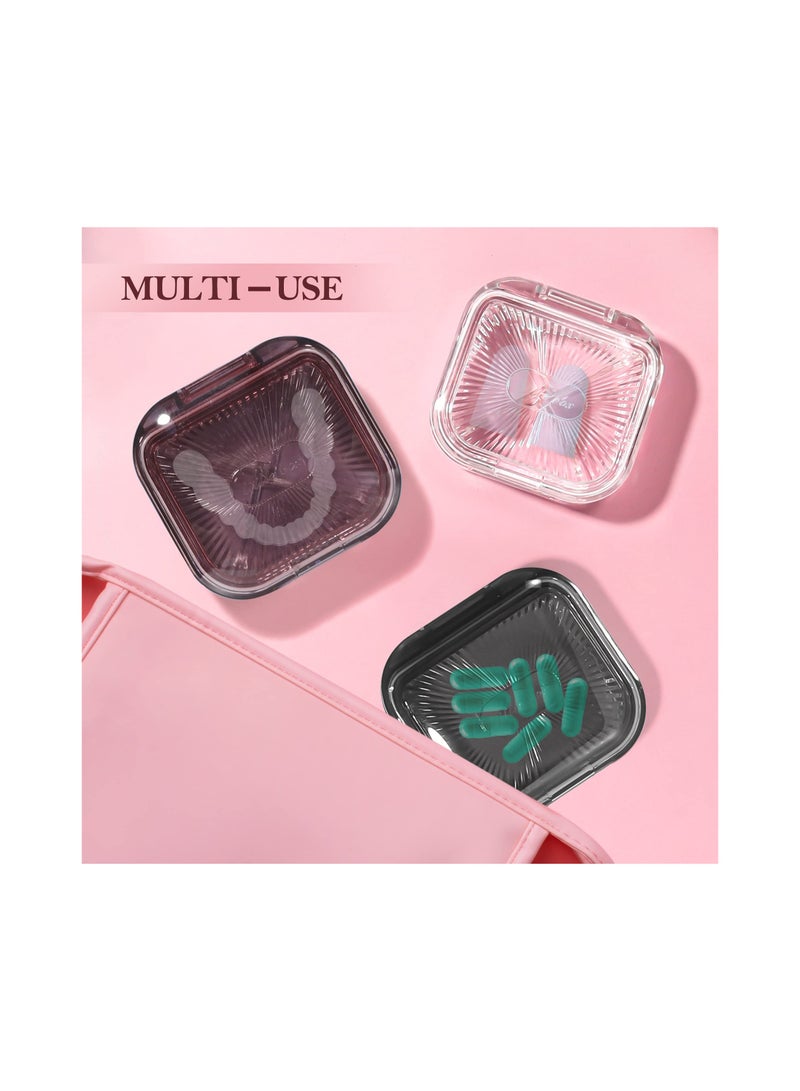 Set of 3 Slim Portable Retainer Cases - Creative Dustproof Mouth Guard Containers for Dental Braces, Oral Aligners, and Dentures - 3 x 2.8 inches, Ideal for Men and Women.