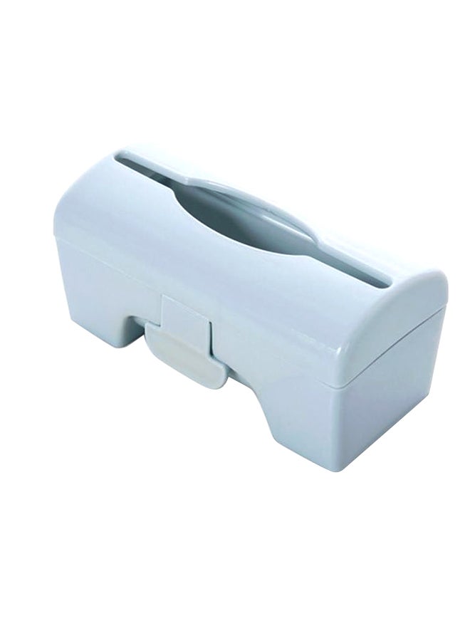 Wall Mounted Self Adhesive Trash Bag Dispenser Blue 5.5 x 11.5cm