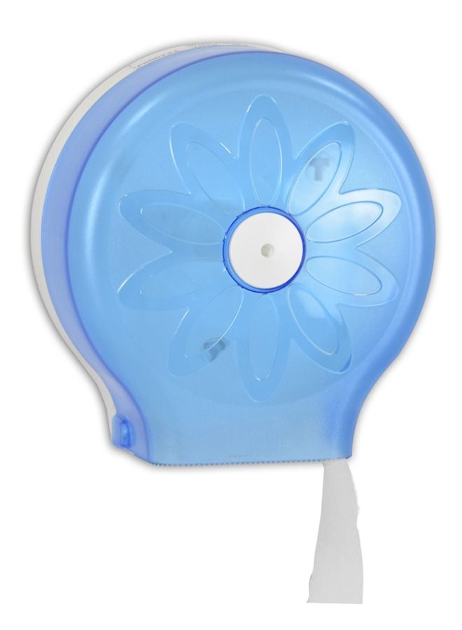 Mini Jumbo Toilet Roll Dispenser with Safety Key Locking System-Blue