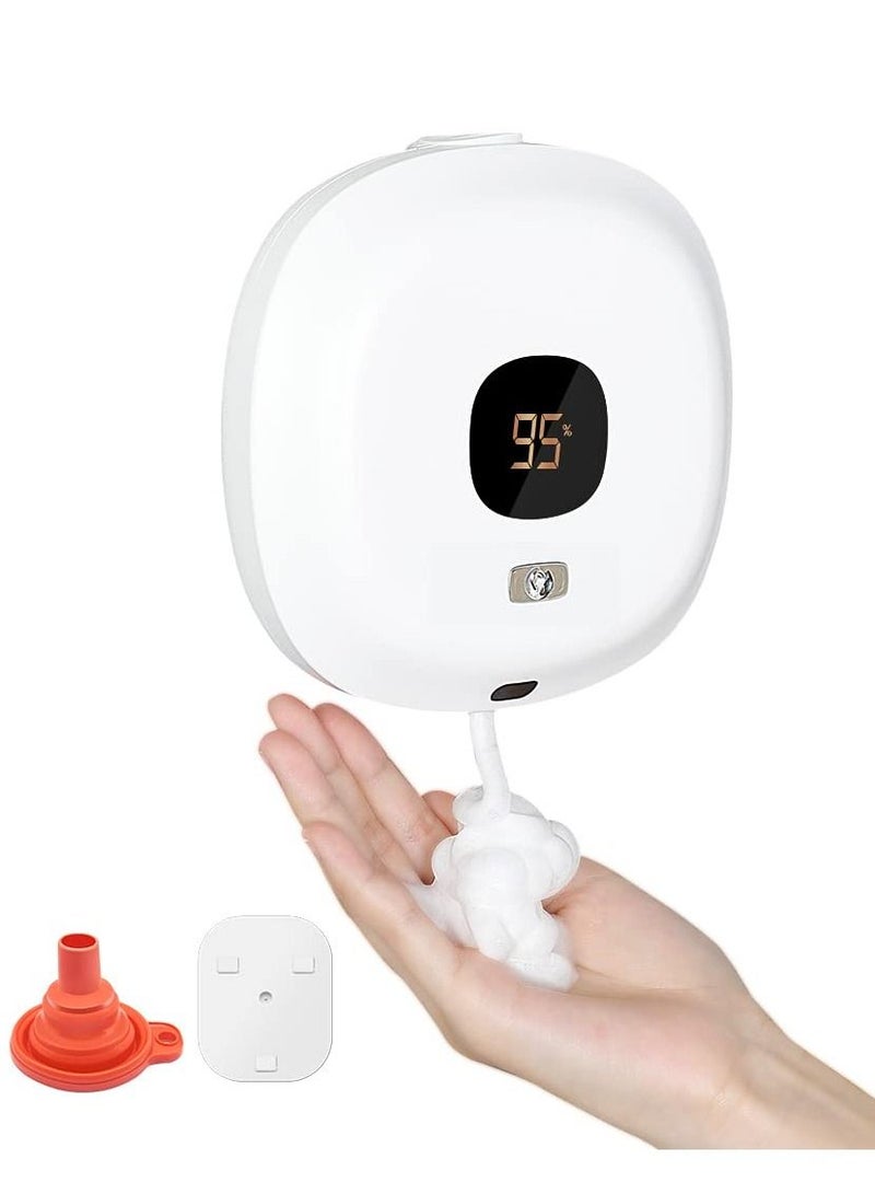 Automatic Soap Dispenser Wall Mounted Foaming Soap Dispenser with Clock Temp and Humidity Dispenser for Bathroom