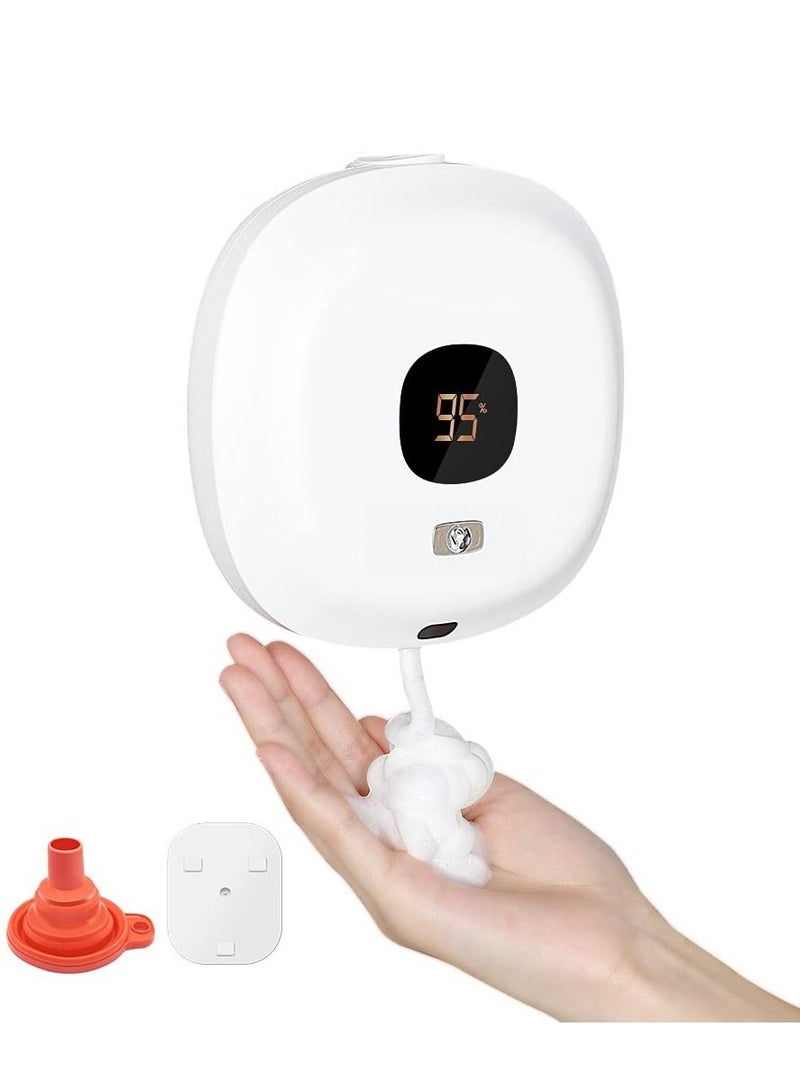 Automatic Soap Dispenser Wall Mounted Foaming Soap Dispenser with Clock Temp and Humidity Dispenser for Bathroom