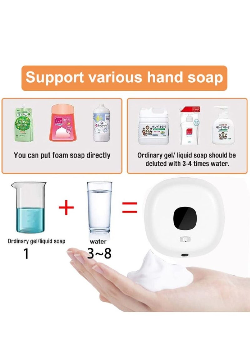 Automatic Soap Dispenser Wall Mounted Foaming Soap Dispenser with Clock Temp and Humidity Dispenser for Bathroom