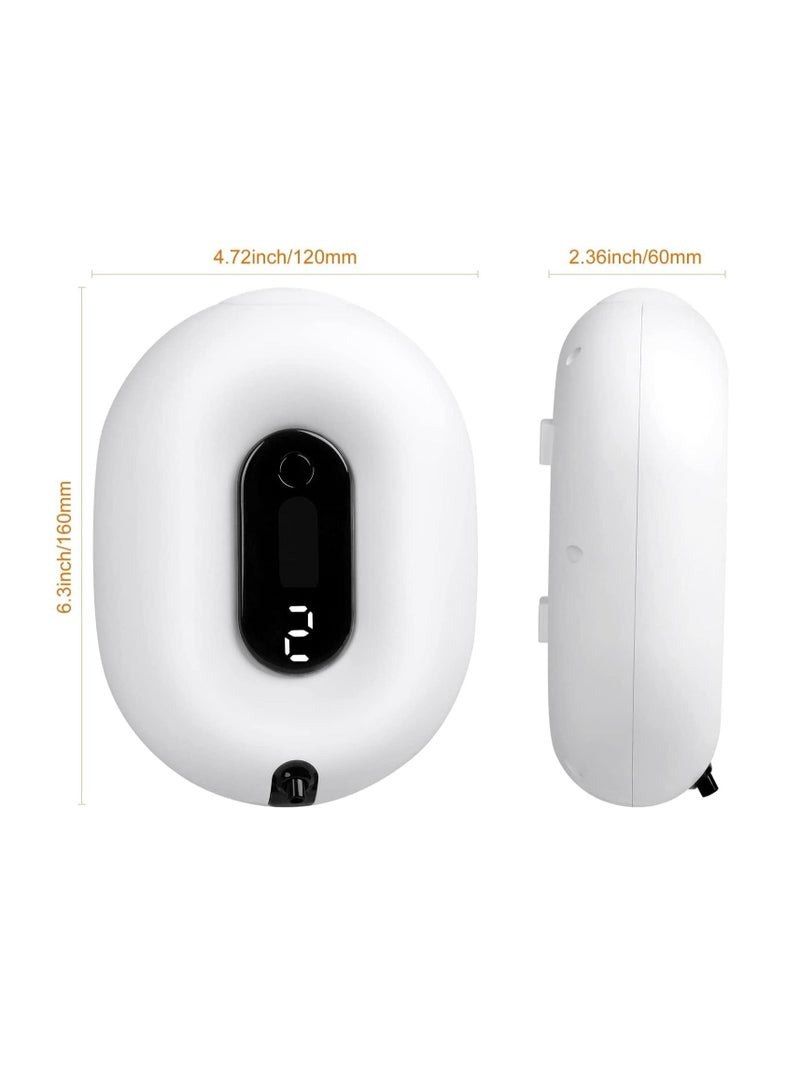 Automatic Foaming Soap Dispenser Wall-Mounted Rechargeable Touchless Sensor Soap Dispenser 2 Levels of Adjustable Foam Amount for Kitchen Bathroom Hotel 280ml 9.5oz White