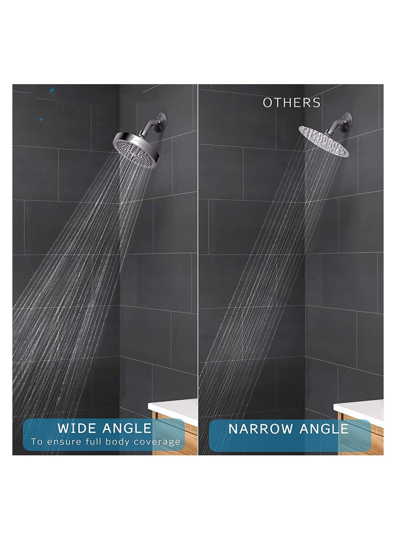 Shower Head, High Pressure Rain, Luxury Modern Chrome Look, Easy Tool Free Installation, The Perfect Adjustable Replacement For Your Bathroom Heads, Unstimulate Experience