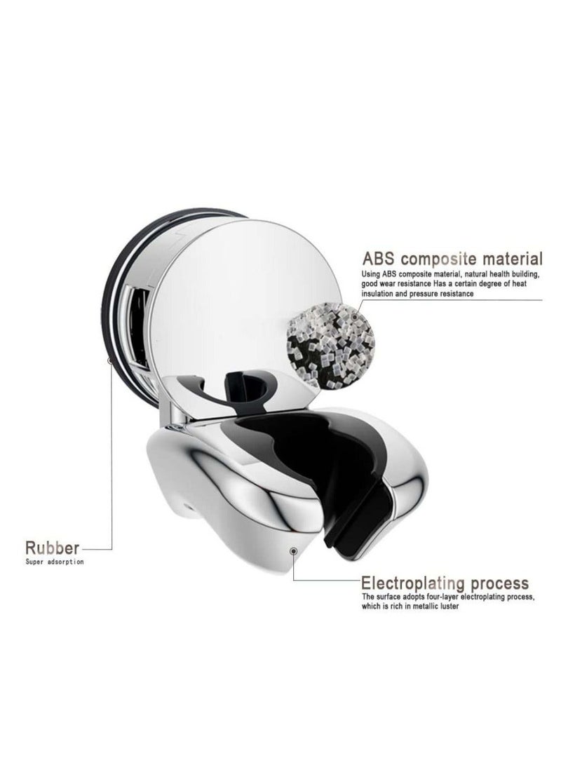 Suction Cup Shower Head Holder Wall Mount, Different Positions Handheld relocatable and Adjustable, for People with Handicap or Short Stature