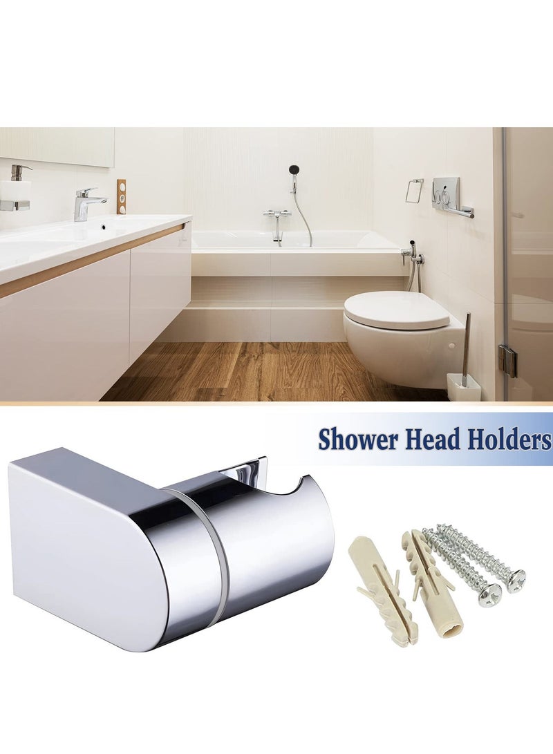 SYOSI Shower Head Holder Bracket, Universal 360° Angle Adjustable Holder, Hower Wall Mount for Bathroom, Fixed Hand Held Hose