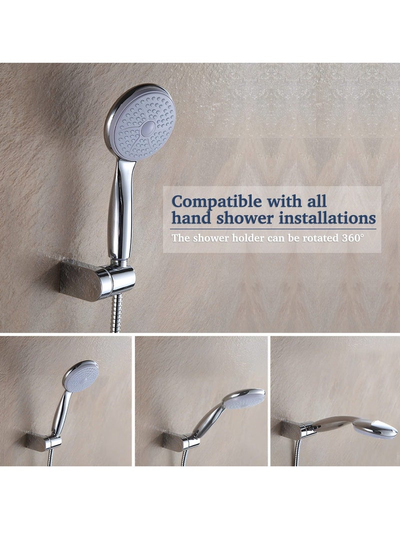 SYOSI Shower Head Holder Bracket, Universal 360° Angle Adjustable Holder, Hower Wall Mount for Bathroom, Fixed Hand Held Hose