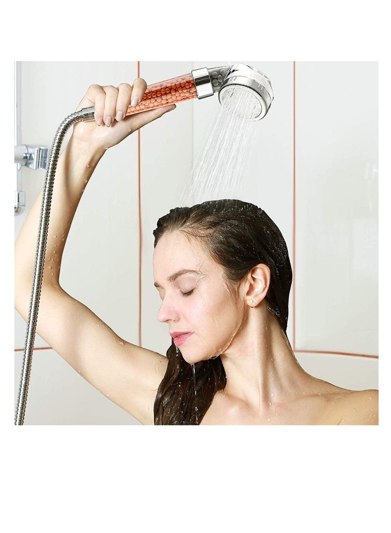 Shower Head LED Color Changing, Filter Filtration High Pressure Water Saving Spray Handheld Showerheads for Dry Skin & Hair with Temperature-Controlled Heads