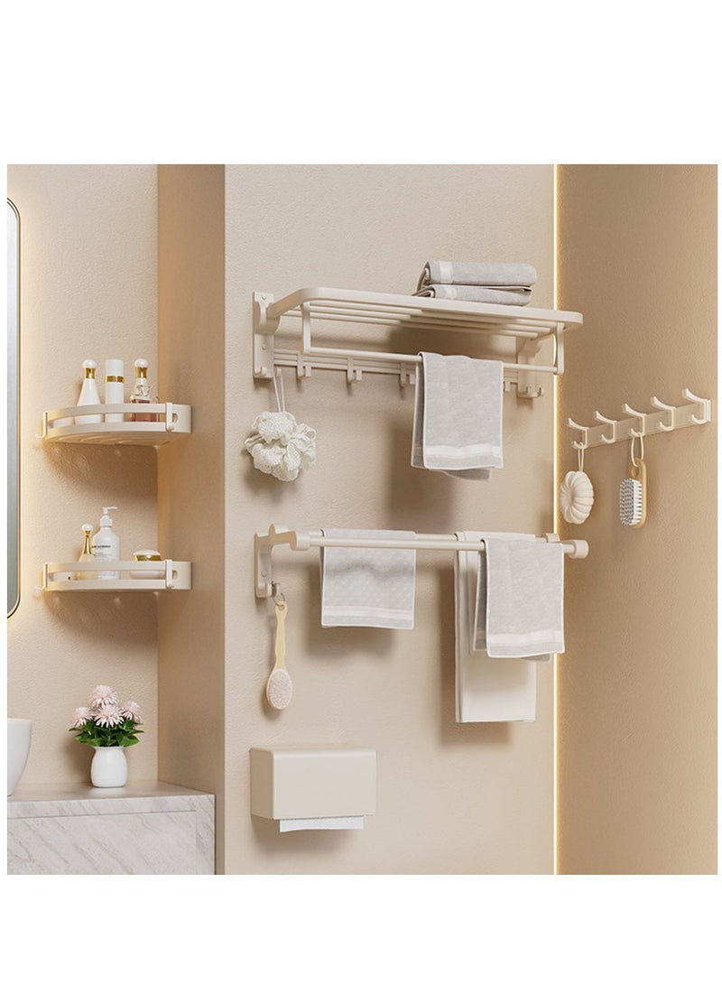 Bathroom Hardware Set 5-Pieces Towel Bar Set, Towel Ring, Towel Racks for Bathroom, SUS304 Stainless Steel Bath Accessories Set Wall Mounted