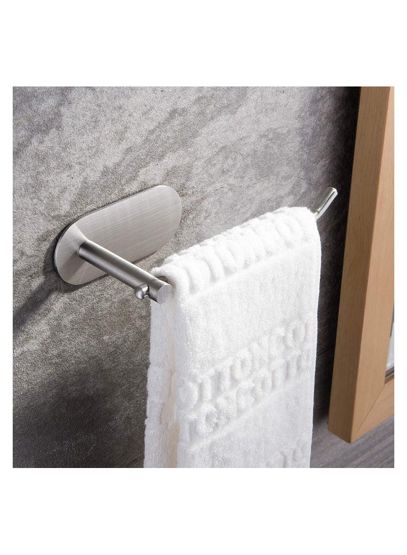 Towel Ring Self Adhesive Hand Towel Holder for Bathroom Kitchen Hand Towel Bar No Drilling Silver Towel Rack SUS 304 Stainless Steel Brushed