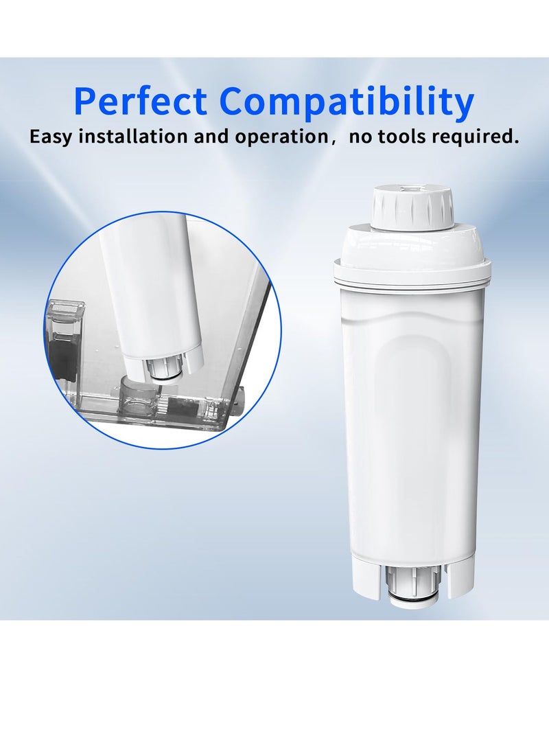 Filter Replacement 2 Pcs Coffee Machine Filter element Compatible with DeLonghi Filter DLSC002 Replacement Water Softener Activated Carbon Softener Compatible with ECAM ESAM ETAM BCO EC