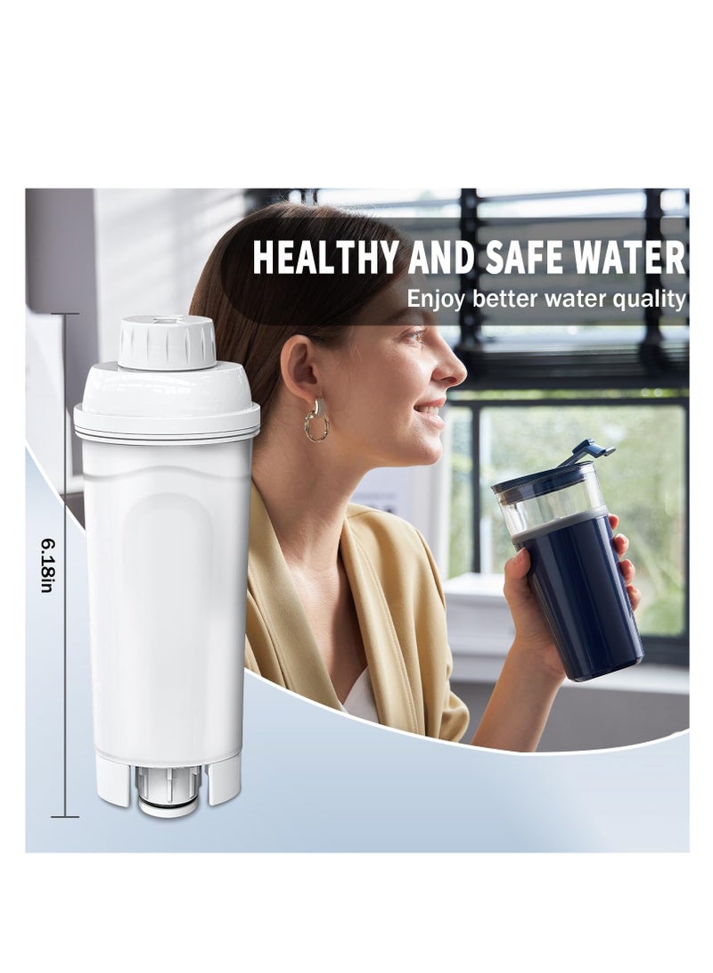 Filter Replacement 2 Pcs Coffee Machine Filter element Compatible with DeLonghi Filter DLSC002 Replacement Water Softener Activated Carbon Softener Compatible with ECAM ESAM ETAM BCO EC