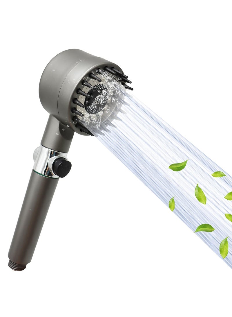 Shower Head, High Pressure Shower Head, High Pressure Remove Chlorine and Impurities, with 3 Spray Modes, Massages Scalp to anti Hairfall and Dry Skin, Grey