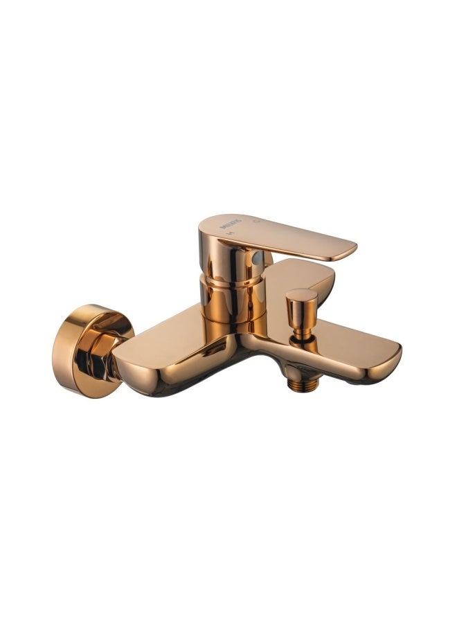 Milano Calli Wall Mounted Bath Shower Mixer Set Rose Gold