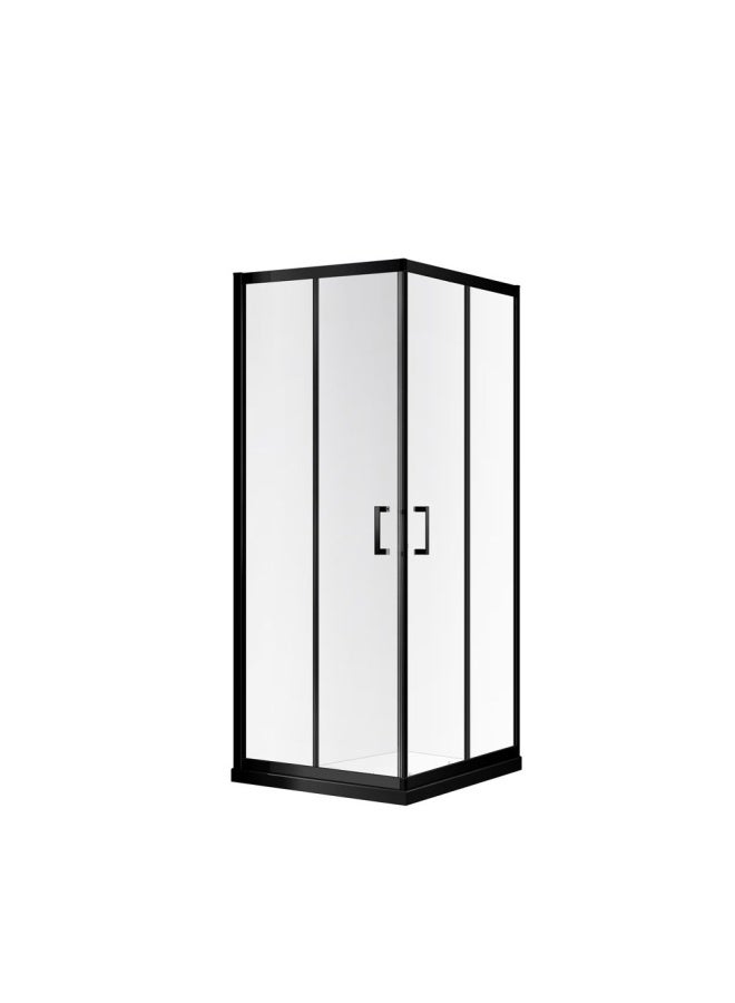 Milano Shower Cubicle 900*900*1950 Matte Black (Bb-4F)-Square Made In China