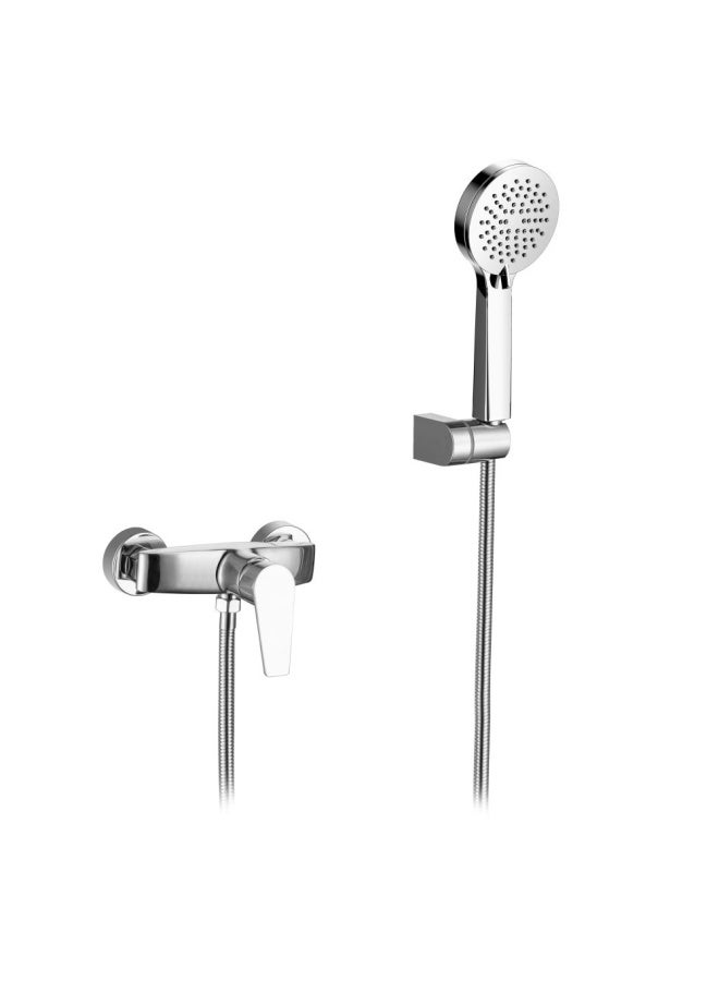 Milano Vista Wall Mounted Bath Shower Mixer Set Chrome