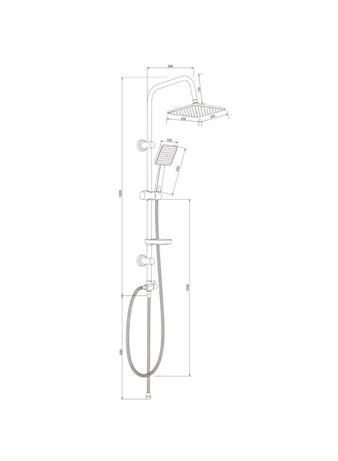 Milano Elisa Shower Column - Sqre - Made In China