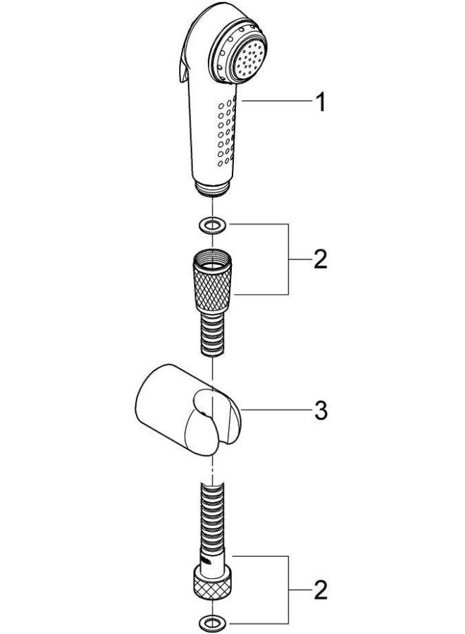 Bidet Sprayer And Bathroom Fixtures, Tempesta-F Trigger Spray 30 Wall Holder Set 1 Spray