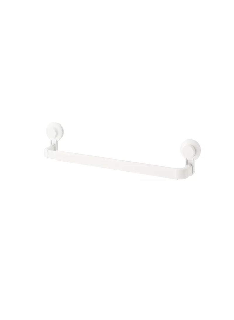 Towel rack with suction cup, white