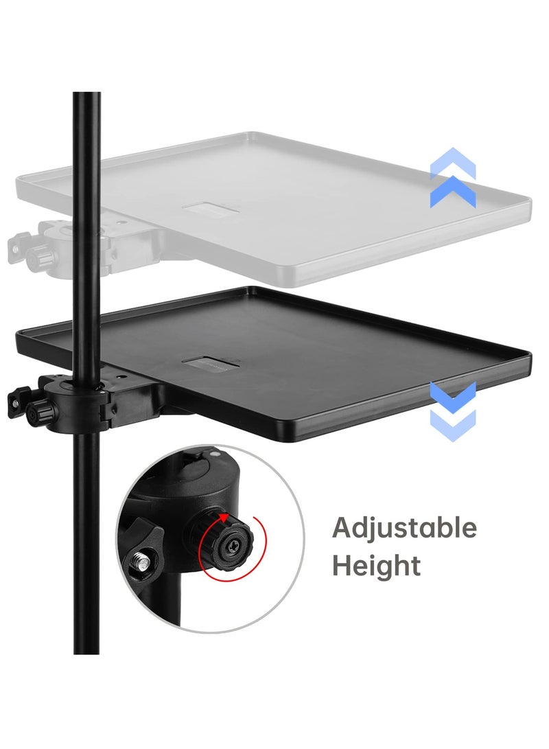 Microphone Stand Tray, 10.63 * 8.07’’ Large Universal Sound Card Tray, Large Universal Sound Card Tray, for Recording, Live Streaming, Stage Performance, Standard Tray