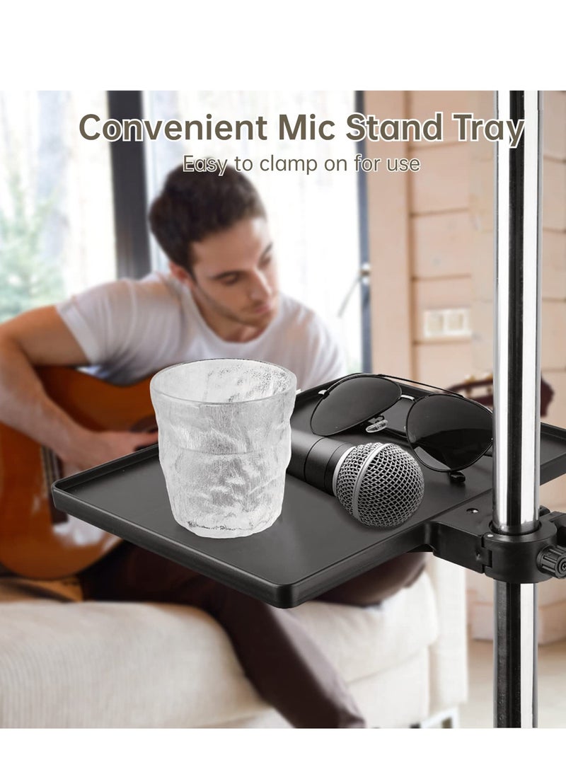 Microphone Stand Tray, 10.63 * 8.07’’ Large Universal Sound Card Tray, Large Universal Sound Card Tray, for Recording, Live Streaming, Stage Performance, Standard Tray