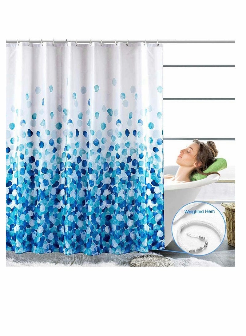 Fabric Shower Curtain Curtains with 12 Plastic Hooks Floral Shower Curtain Bathroom Fabric Fall Curtains Waterproof Colorful Funny with Standard Size Shower Curtain Set (72 x 78 inch)