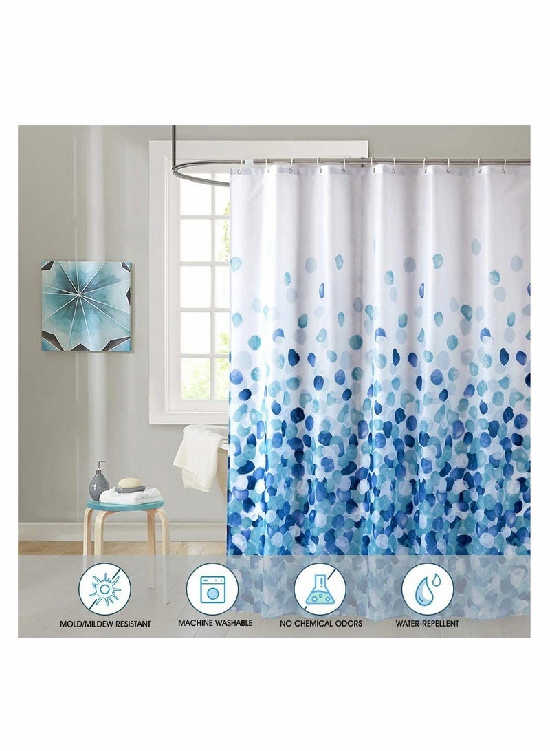 Fabric Shower Curtain Curtains with 12 Plastic Hooks Floral Shower Curtain Bathroom Fabric Fall Curtains Waterproof Colorful Funny with Standard Size Shower Curtain Set (72 x 78 inch)