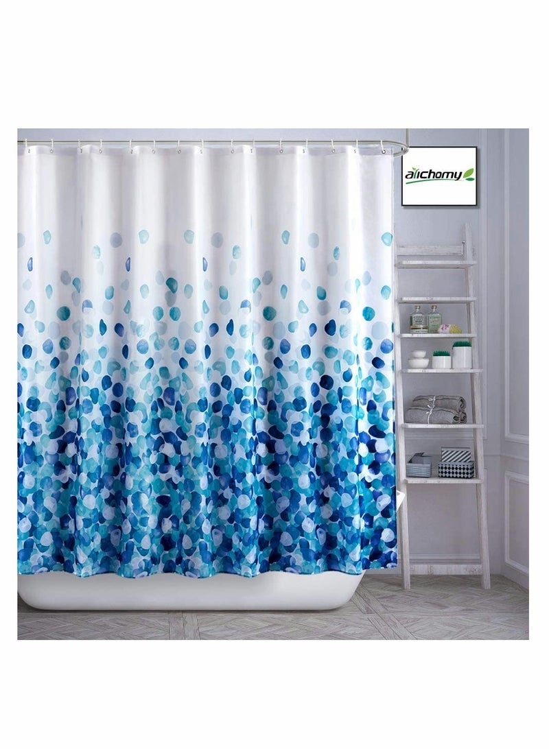Fabric Shower Curtain Curtains with 12 Plastic Hooks Floral Shower Curtain Bathroom Fabric Fall Curtains Waterproof Colorful Funny with Standard Size Shower Curtain Set (72 x 78 inch)