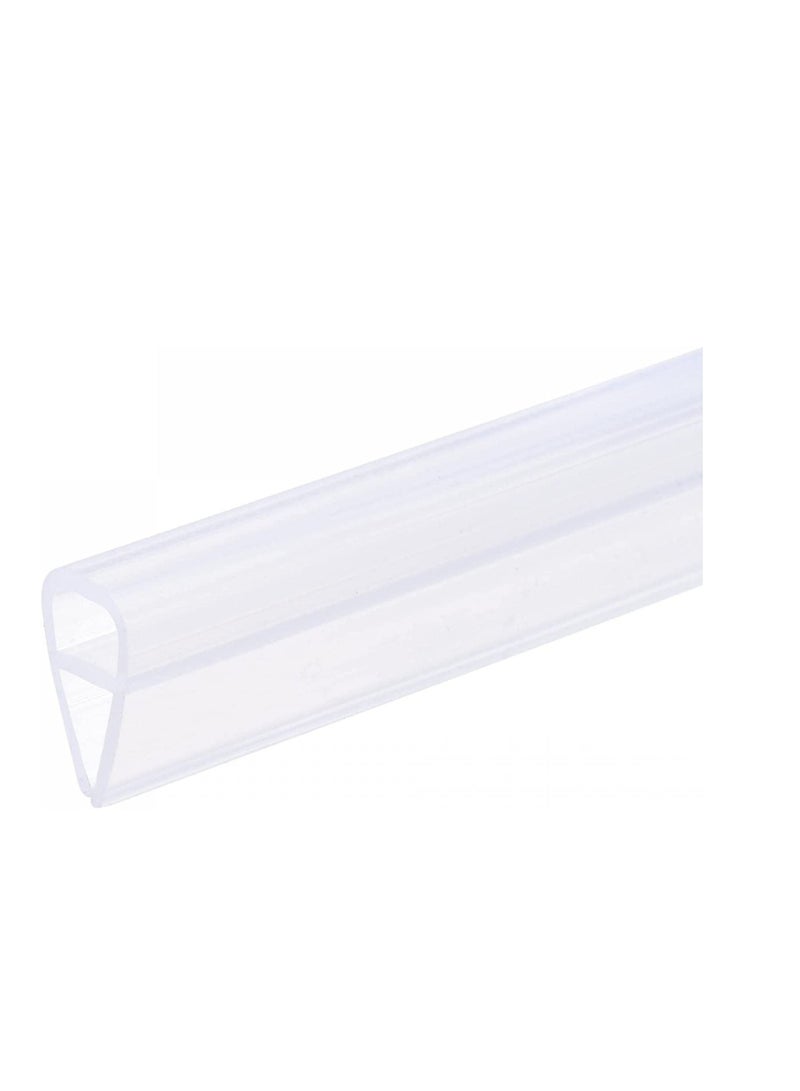 Glass Door Seal Strip, Frameless Shower Sweep, Bottom Side/Corner Side Strip Rubber, Stop Leaks and Create a Water Barrier, 10mm Thickness, 5M Length U Type