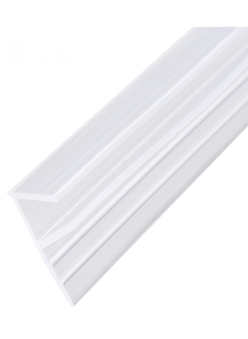 Shower Screen Seal Rubber, Frameless Door Strip, Weather Stripping Sweep for 6 mm Glass Bathroom Waterproof Silicone Strip Room Balcony Windshield (5m)