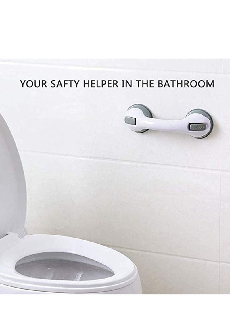 Bathroom Grab Bar, Bath Support with Free Shower Sponge, Powerful Suction, Free Installation, Balance Handrail Boosts Tub Safety 2 Pcs
