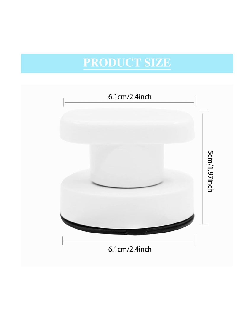 Suction Cup Handles, Glass Door Suction Cup Handles Vacuum Suction Cup Handles Strong Suction Cup Pull Handles for Glass Bathroom Wall, Shower, Cabinet, Mini Fridge, White (2 Pack)