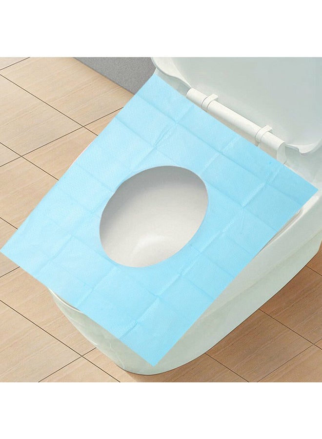 10-Piece Disposable Toilet Seat Cover Set Blue 46x37cm