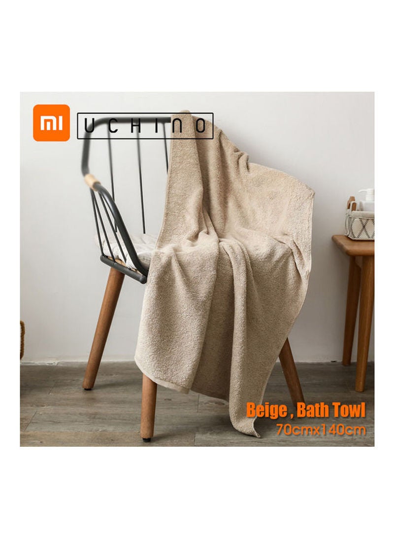 Infield Antibacterial Absorbent Wool Bath Towel Beige 30.00x5.00x20.00cm