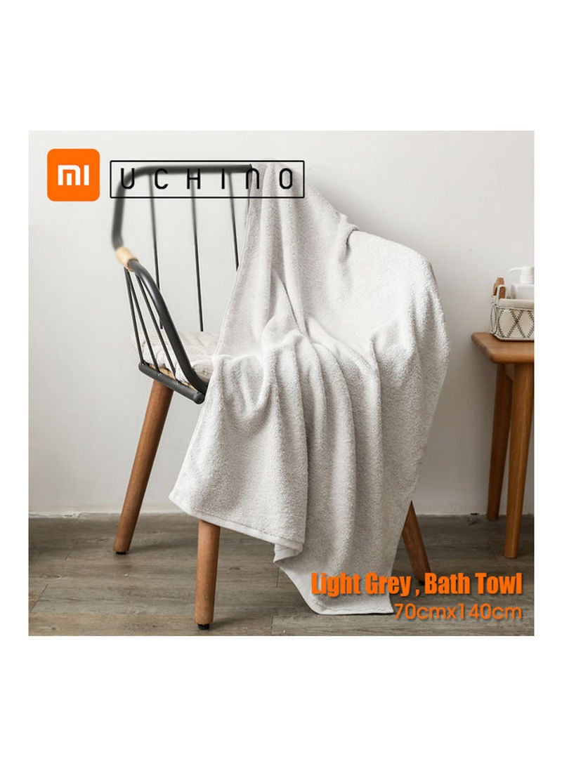 Infield Antibacterial Absorbent Wool Bath Towel Light Grey 30.00X5.00X20.00cm