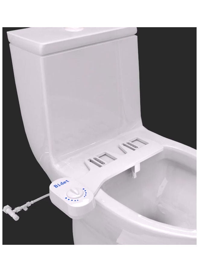 Toilet Seat Bidet Sprayer with Self Cleaning Nozzle White 45 x 8 x 21cm