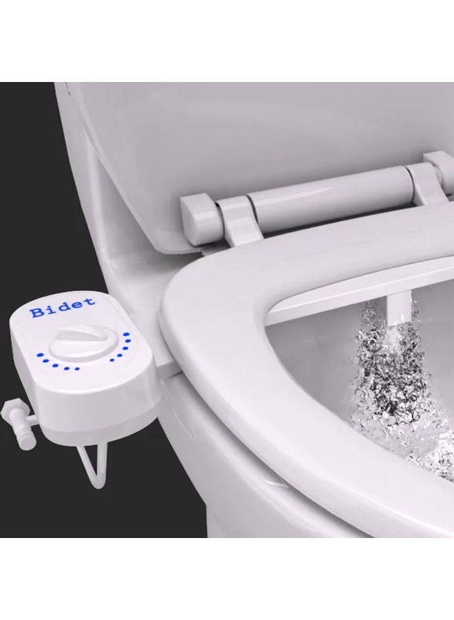 Toilet Seat Bidet Sprayer with Self Cleaning Nozzle White 45 x 8 x 21cm