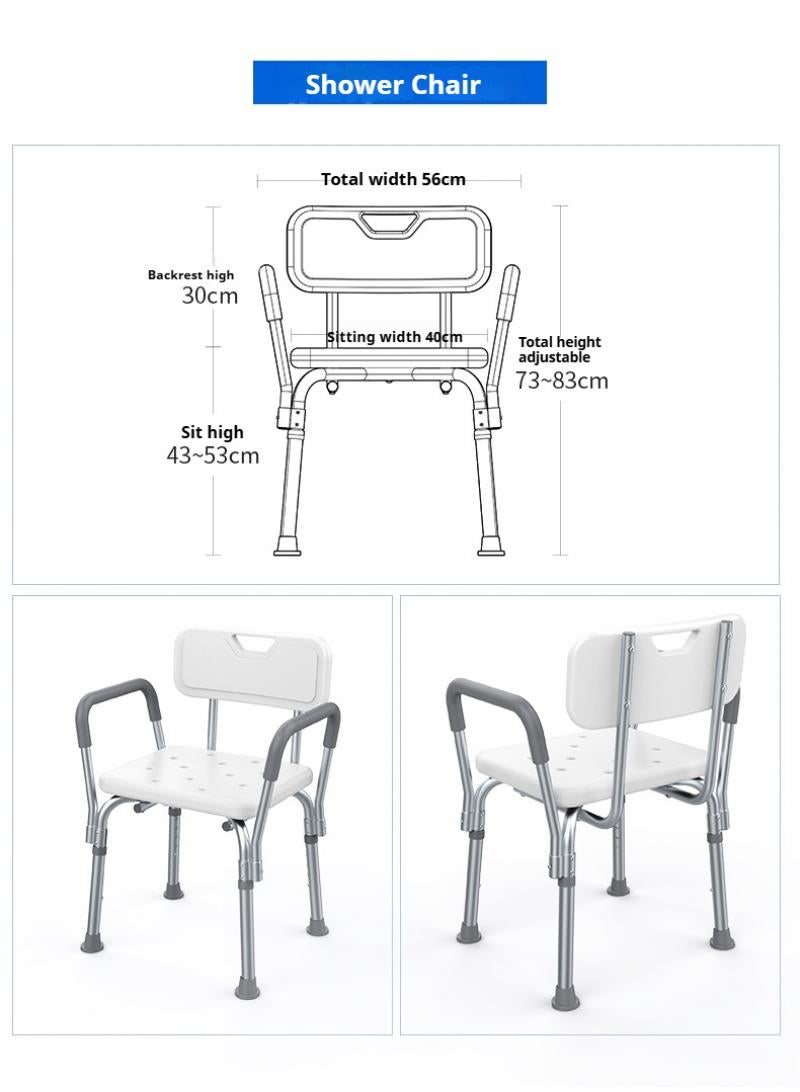 Bathing Chairs For The Elderly Pregnant Women Shower Chairs Shower Chairs  Aluminum Alloy Anti Slip Shower Chairs Rotating Shower Chair Big Foot Pad Style