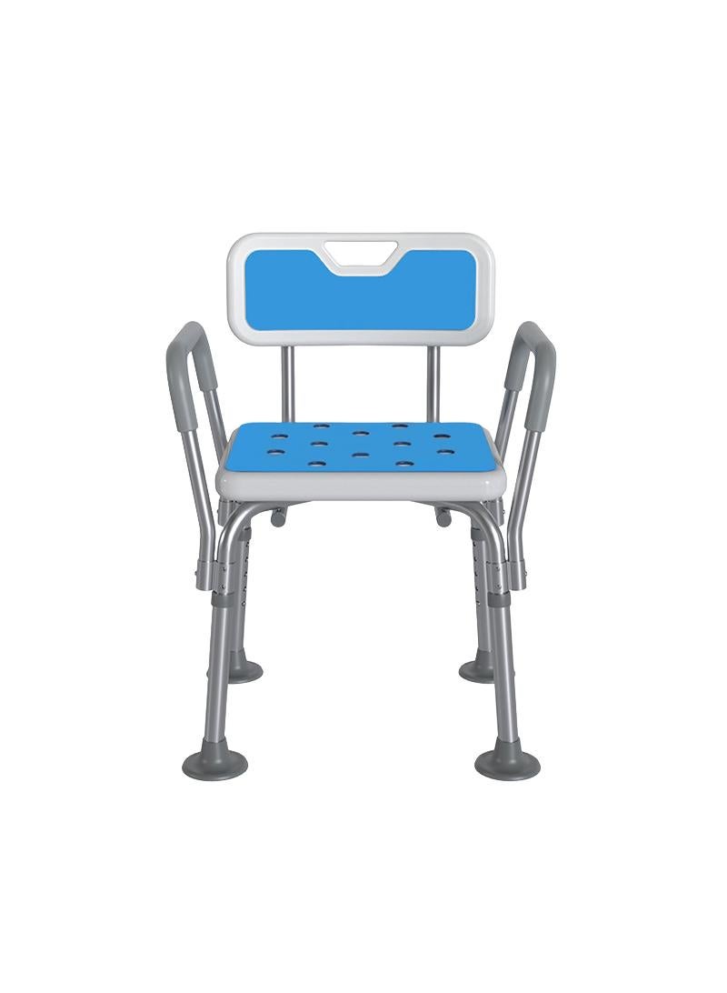 Bathing Chairs For The Elderly Pregnant Women Shower Chairs Shower Chairs  Aluminum Alloy Anti Slip Shower Chairs With Backrest And Seat Cushion Big Foot Pad Style