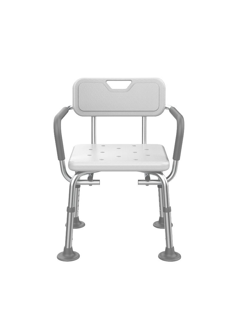 Bathing Chairs For The Elderly Pregnant Women Shower Chairs Shower Chairs  Aluminum Alloy Anti Slip Shower Chairs Half Pack Armrest Shower Chair Big Foot Pad Style