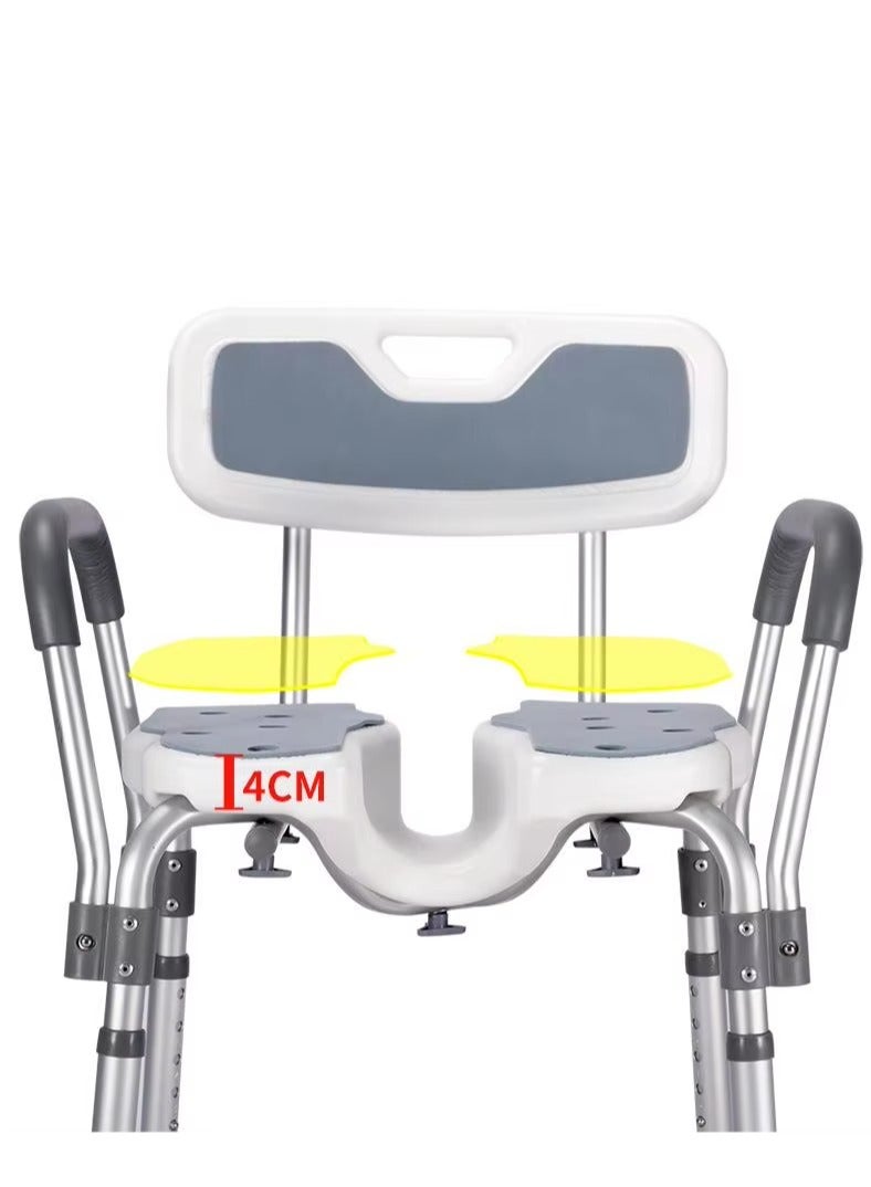 Professional Aluminum Shower Chairs For Disabled Non-Slip Bathtub Shower Chair Seat